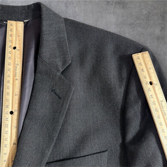 BANANA REPUBLIC Tailored fit Mens Blazer Sport Coat 2-Button Jacket 42S Gray - Picture 10 of 14